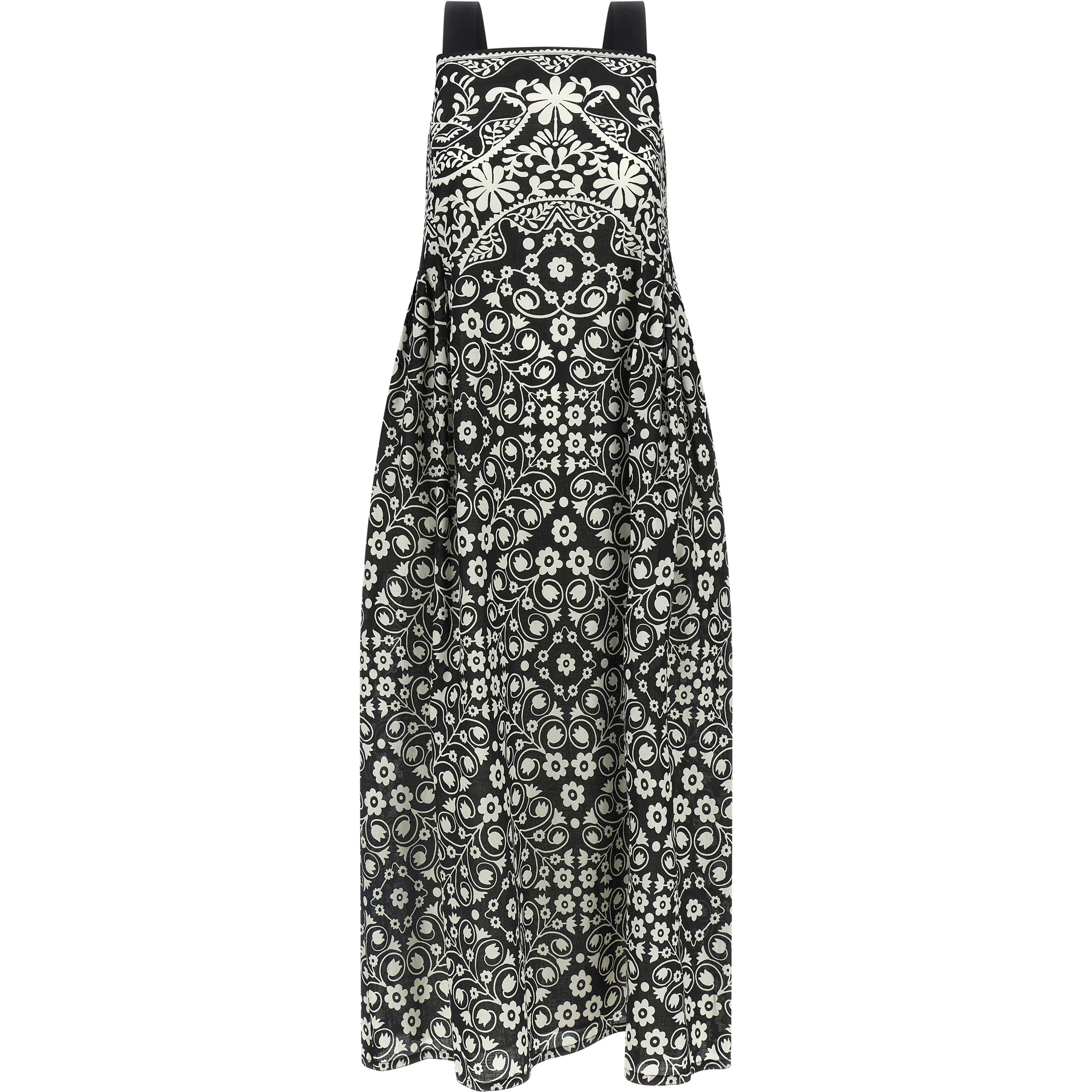 Bicolor Cotton Long Dress