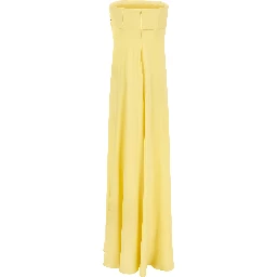 Bicolor Silk Long Dress