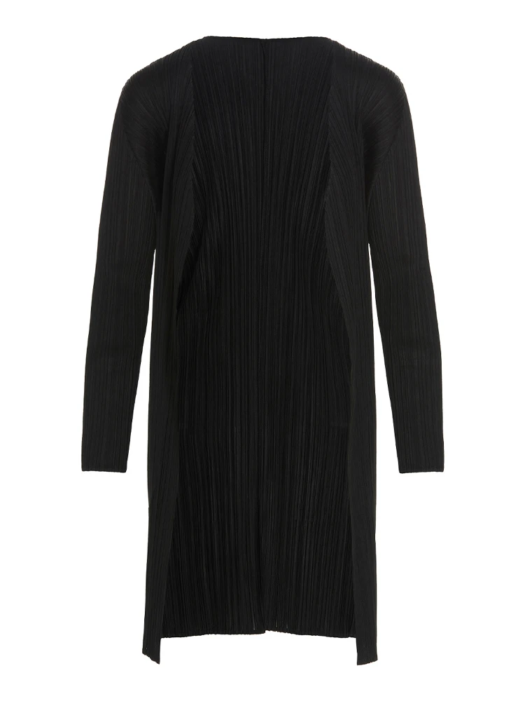 Black Polyester Cardigan