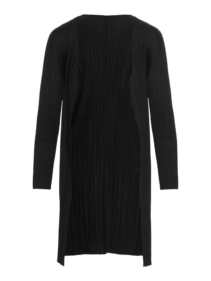 Black Polyester Cardigan