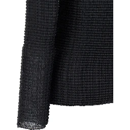 Black Polyester Cardigan