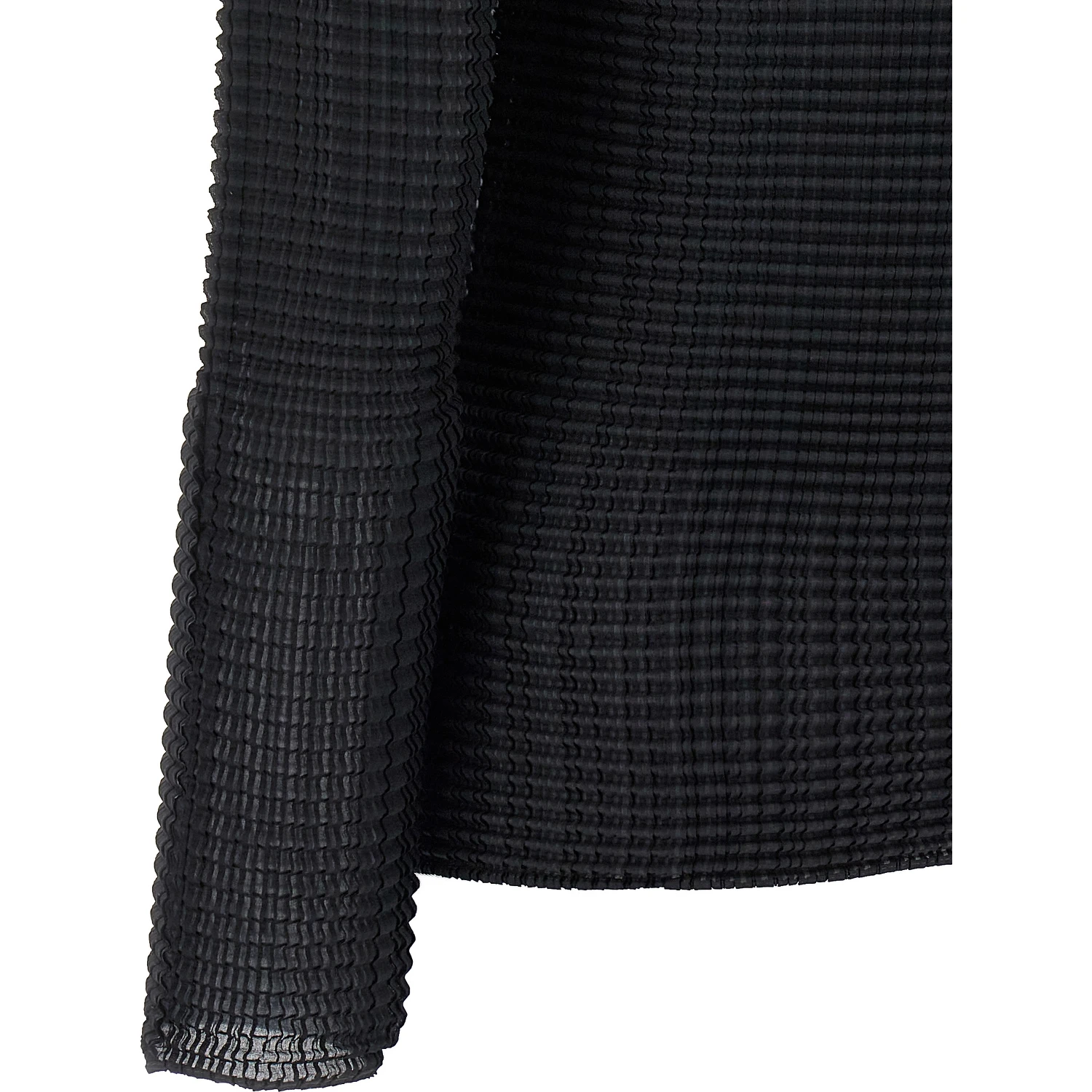 Black Polyester Cardigan