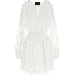 White Cotton Short Dress