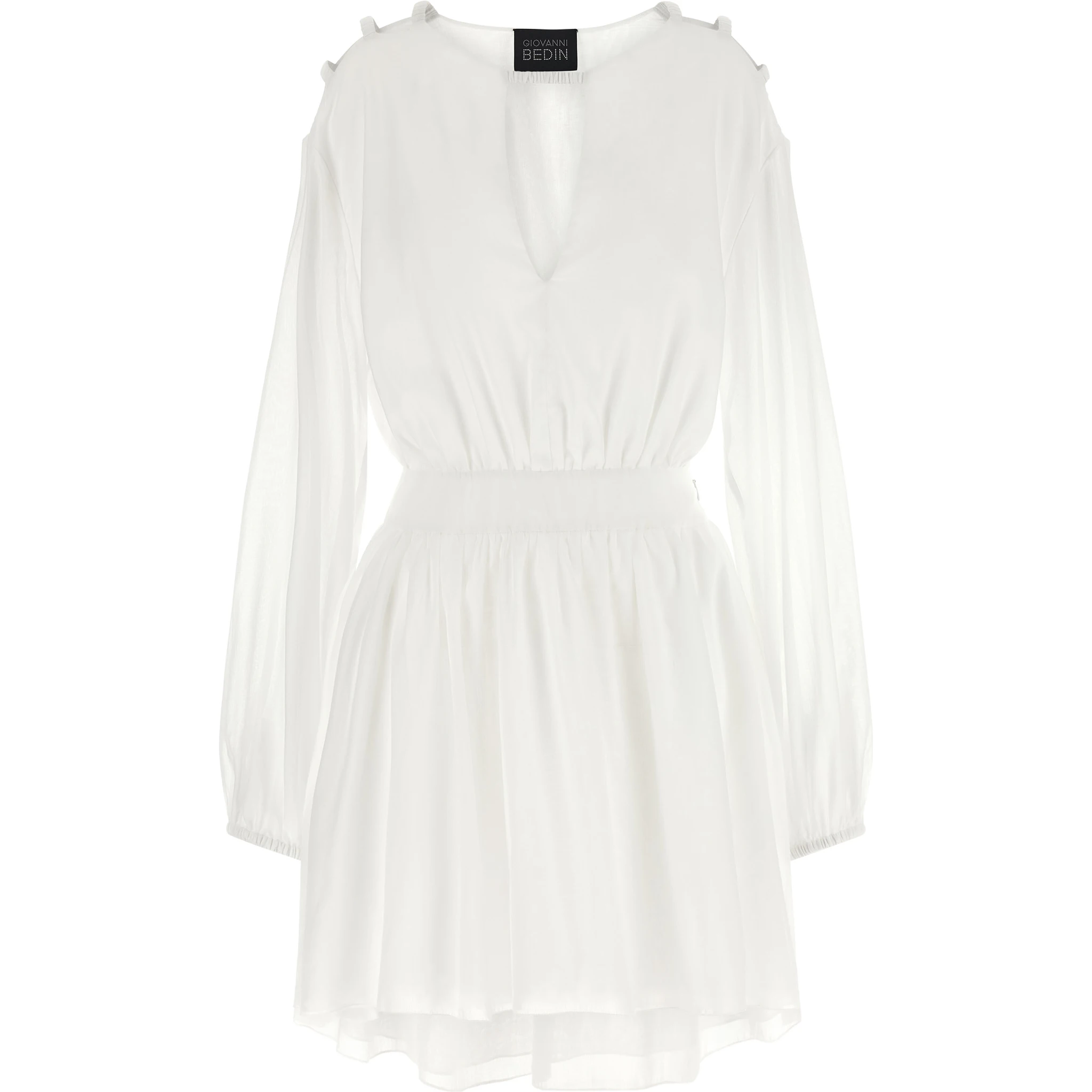 White Cotton Short Dress