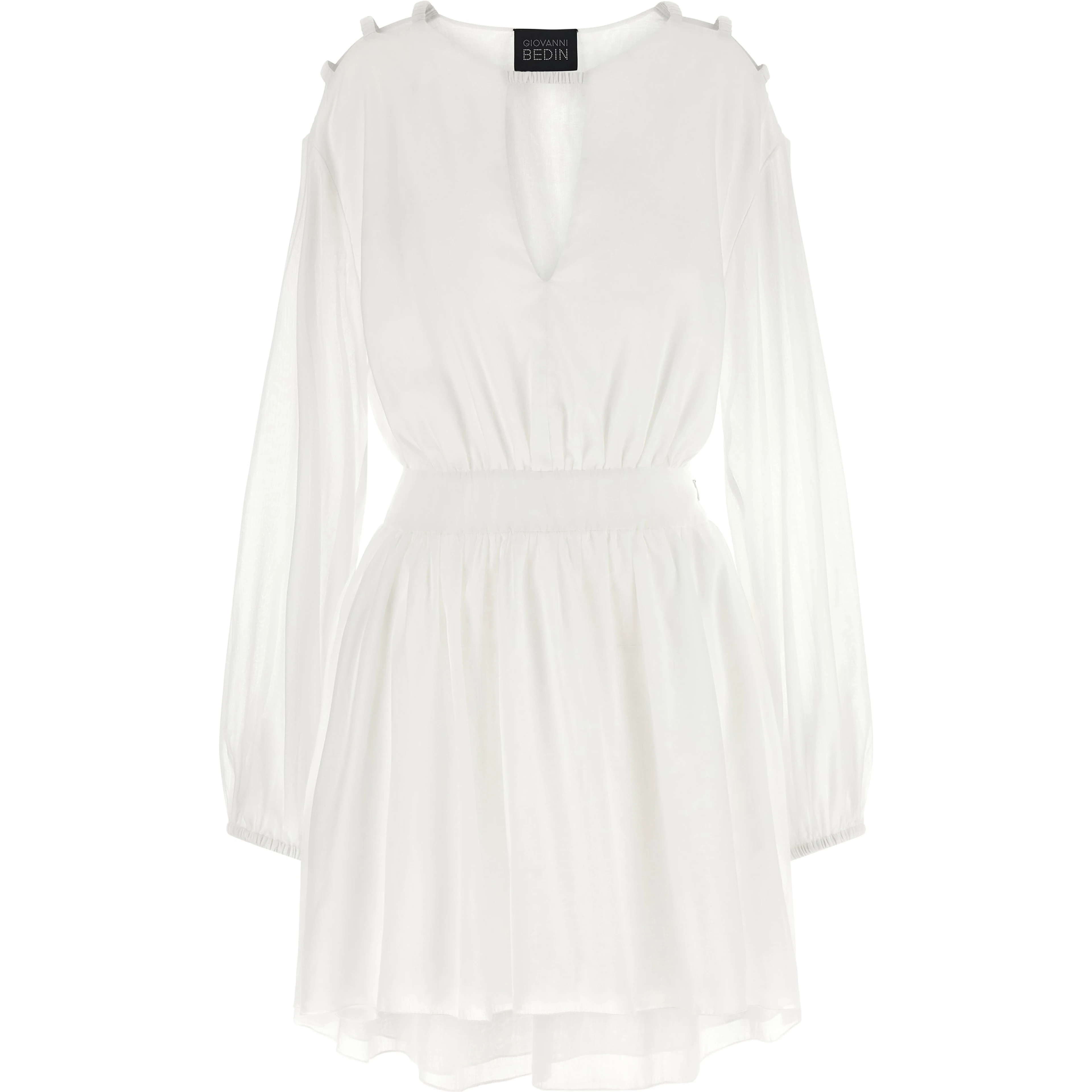 White Cotton Short Dress