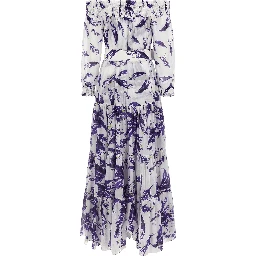 Purple Cotton Long Dress