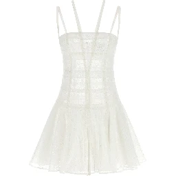 White Polyamide Short Dress