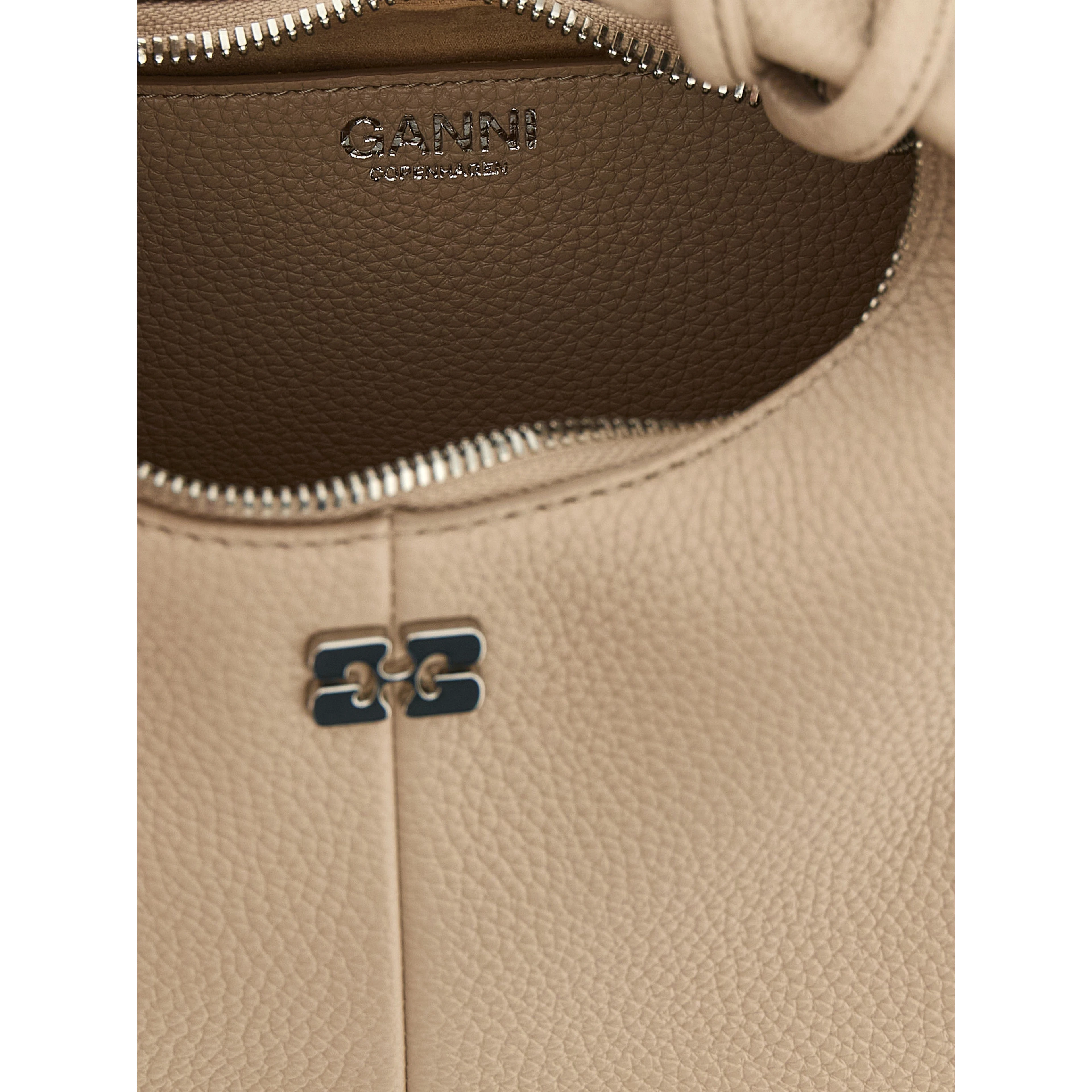 Beige Polyester Handbag