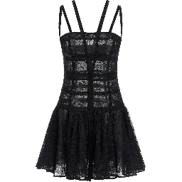 Black Polyamide Short Dress