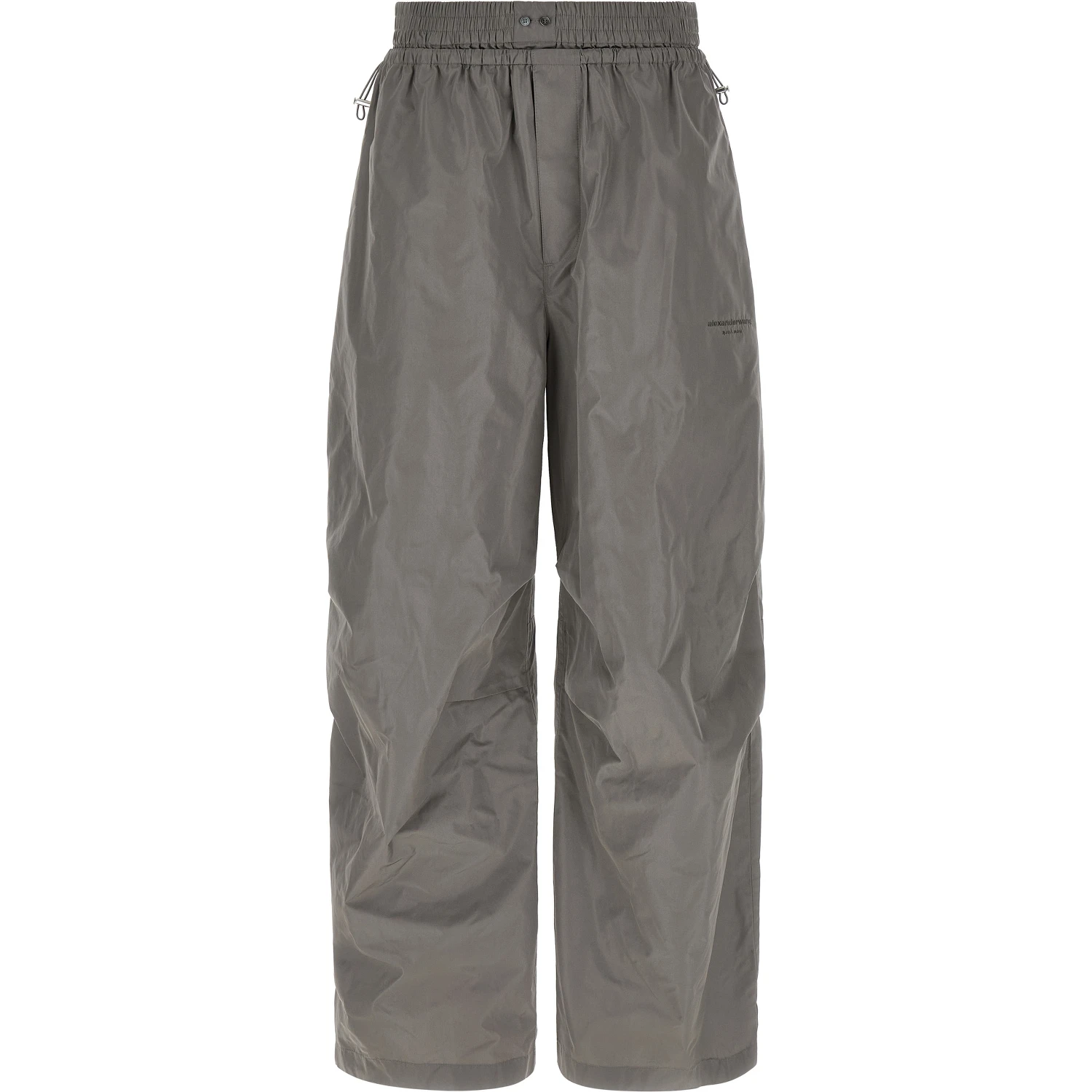 Gray Polyester Athletic Pants
