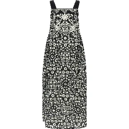Bicolor Cotton Long Dress