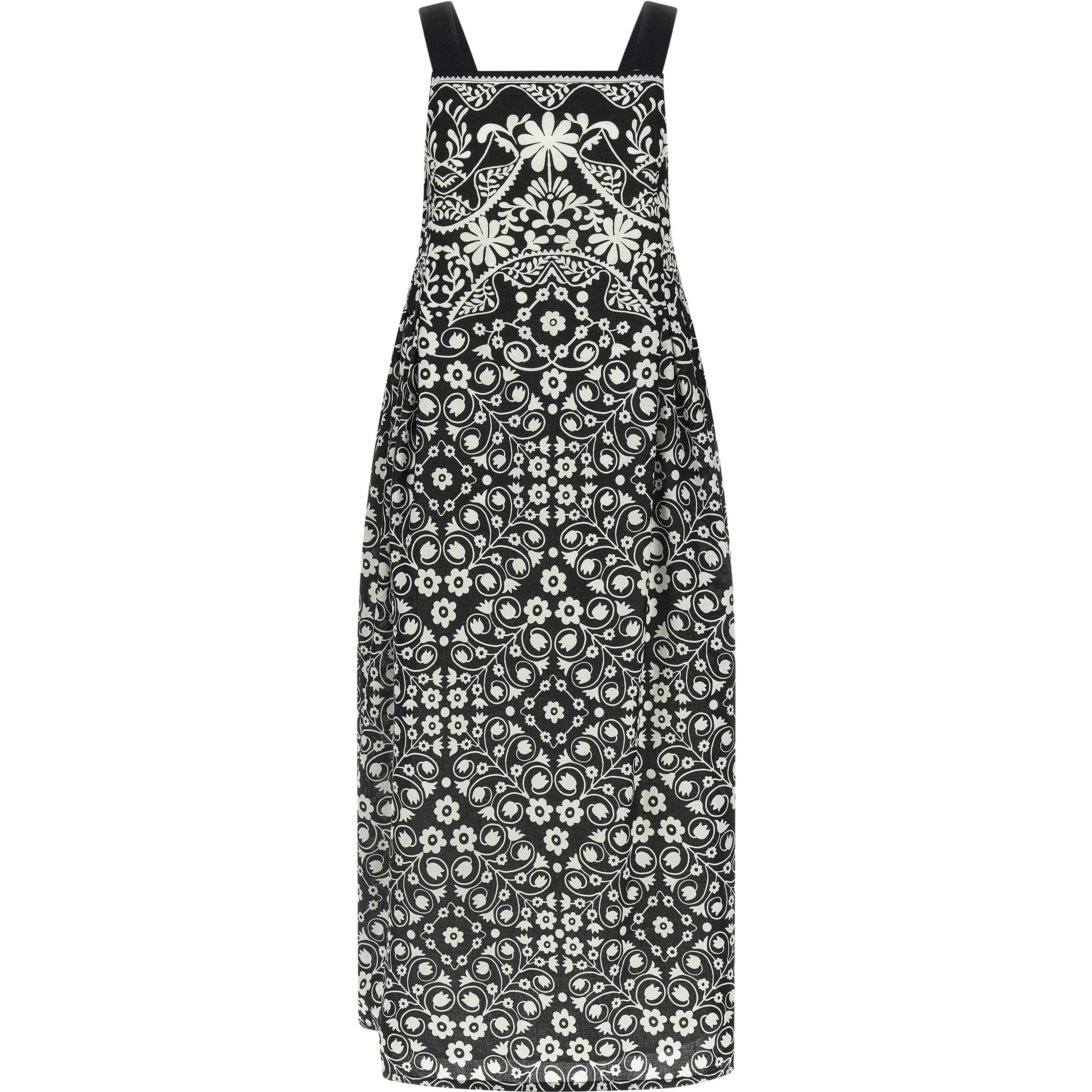 Bicolor Cotton Long Dress