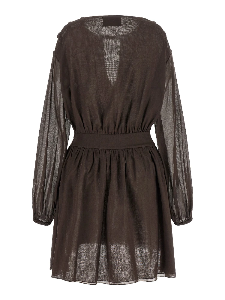 Brown Cotton Short Dress alternative