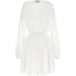 White Cotton Short Dress