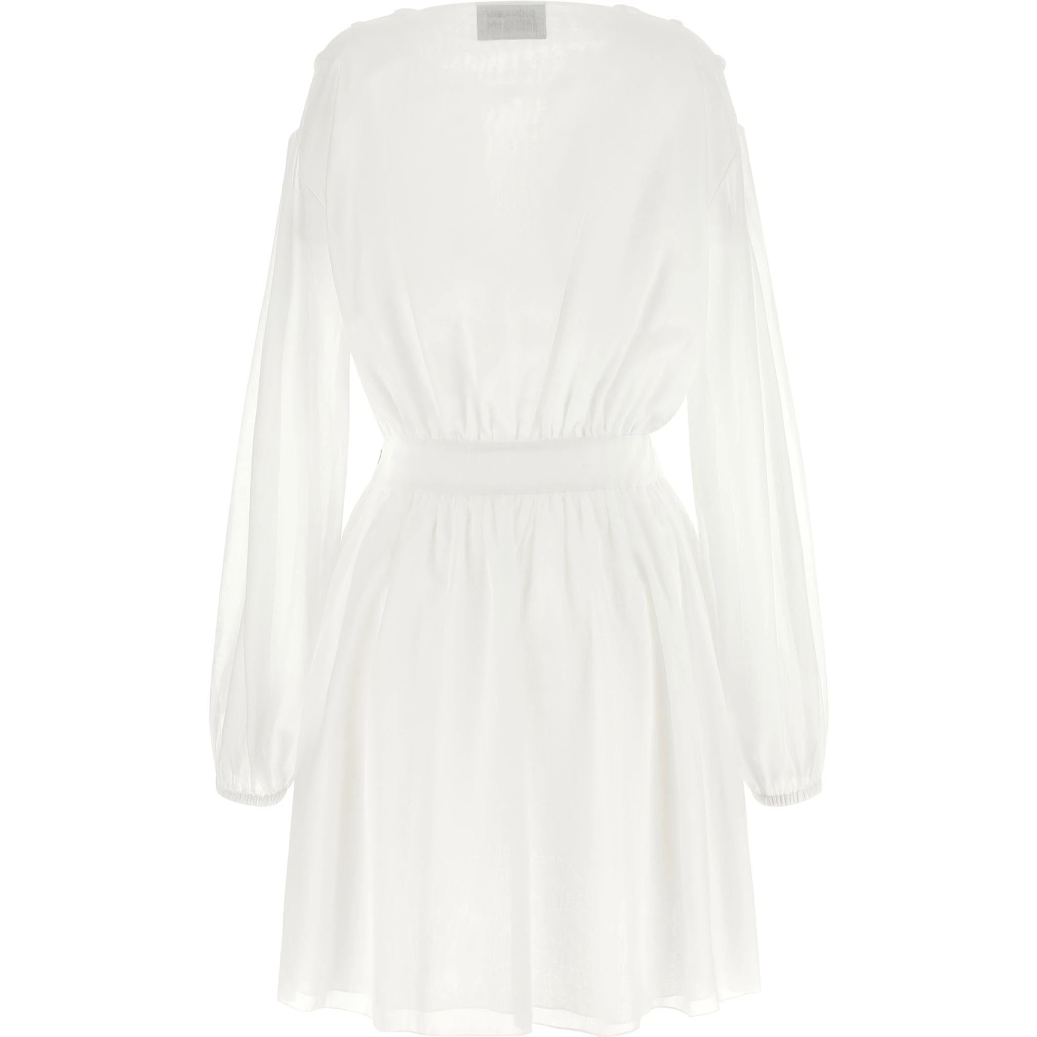 White Cotton Short Dress