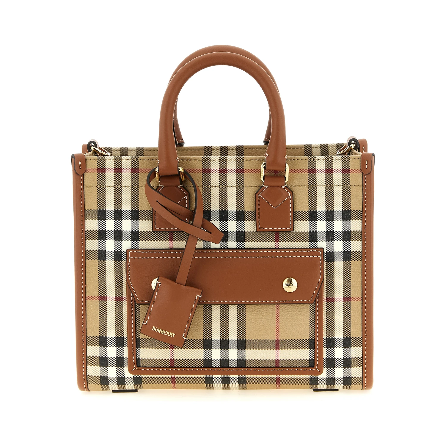 Beige Polyethylene Tote Bag