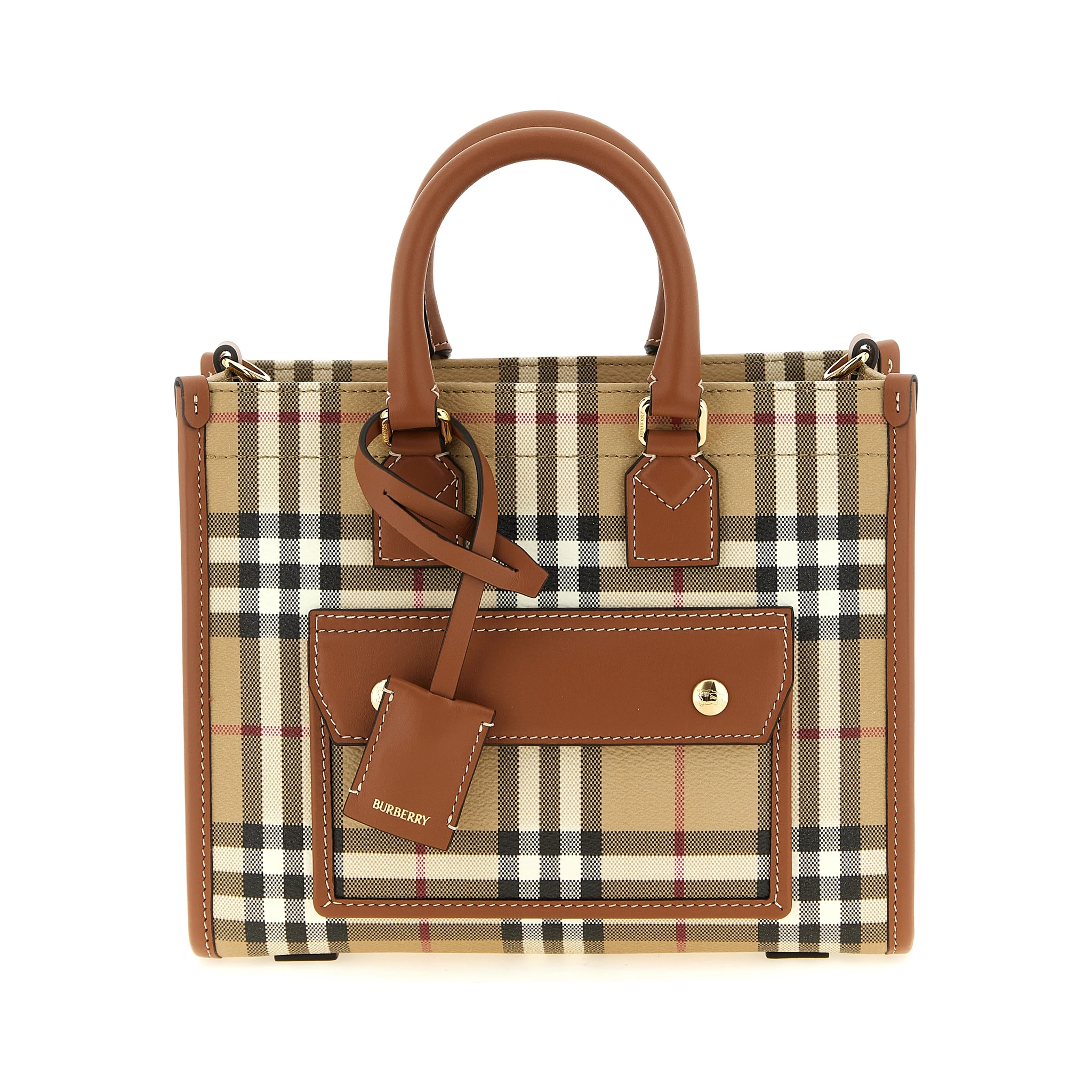 Beige Polyethylene Tote Bag