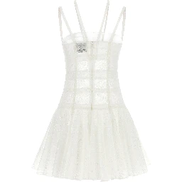 White Polyamide Short Dress