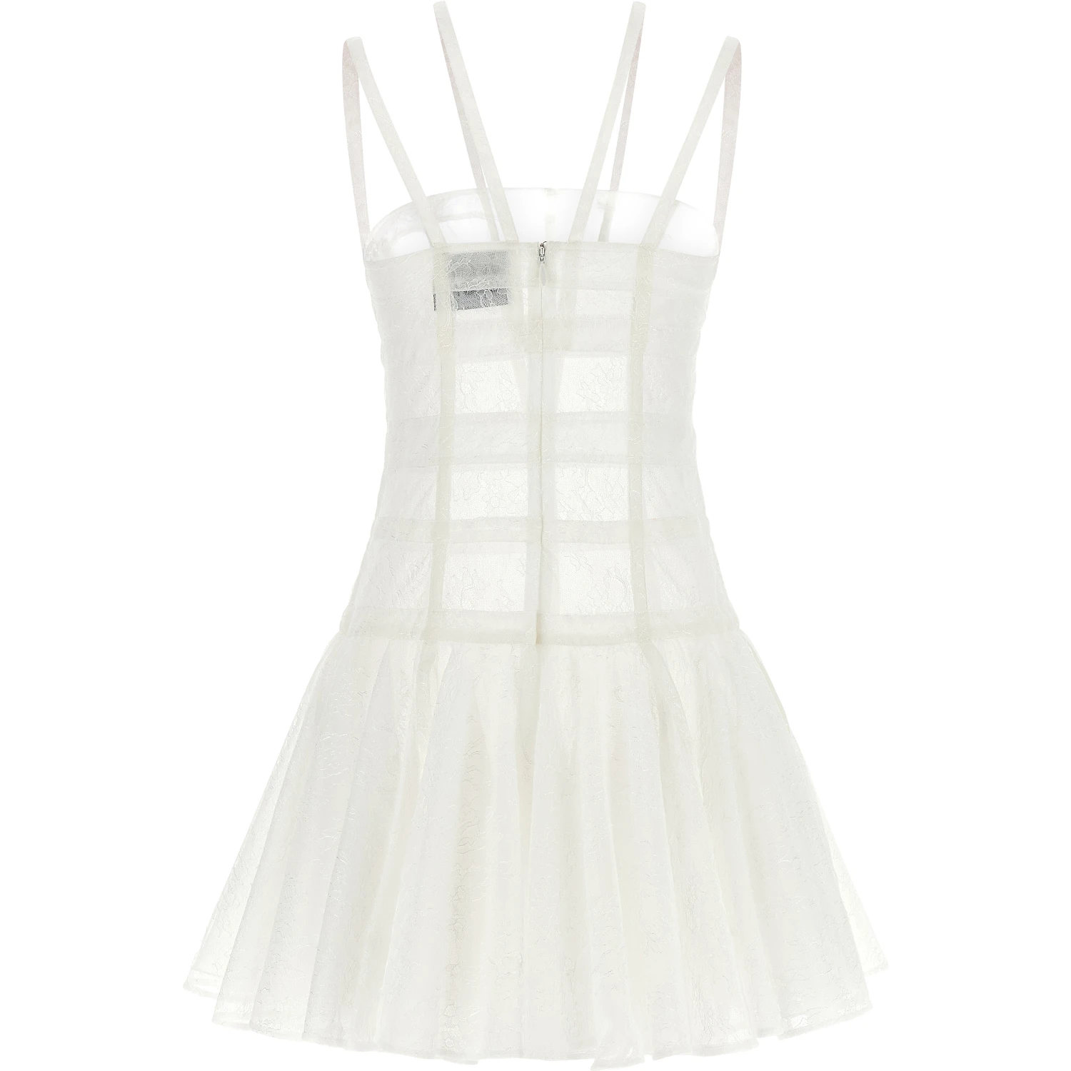 White Polyamide Short Dress