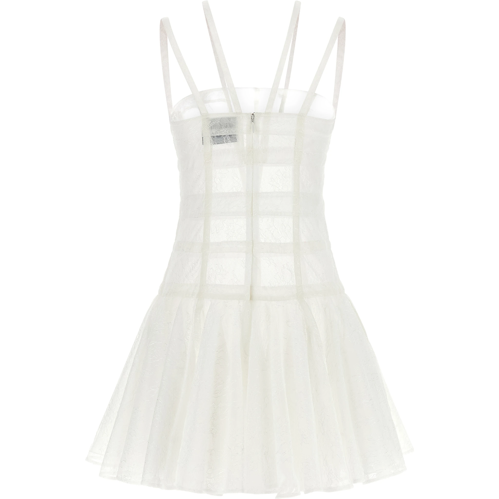 White Polyamide Short Dress