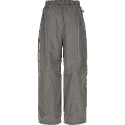 Gray Polyester Athletic Pants