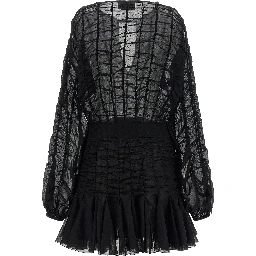 Black Cotton Short Dress