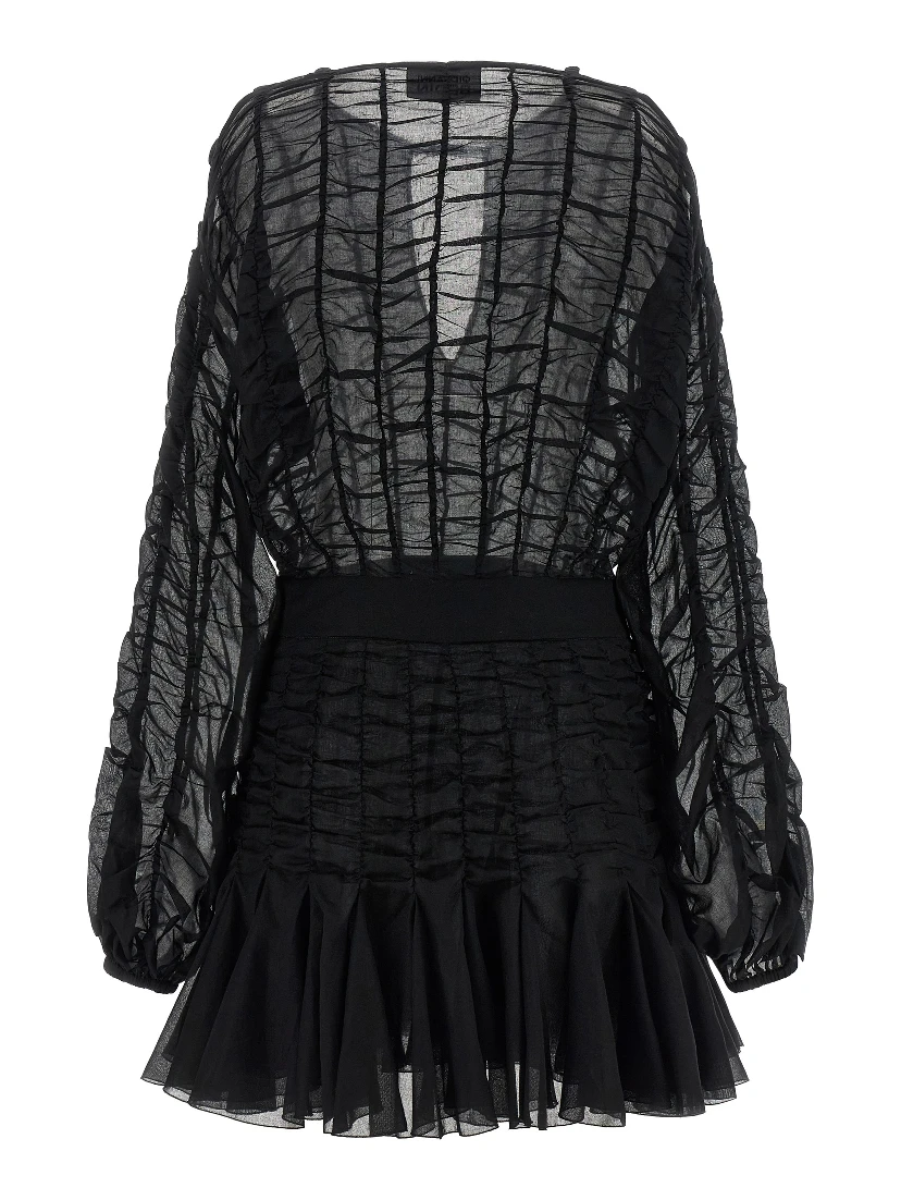 Black Cotton Short Dress