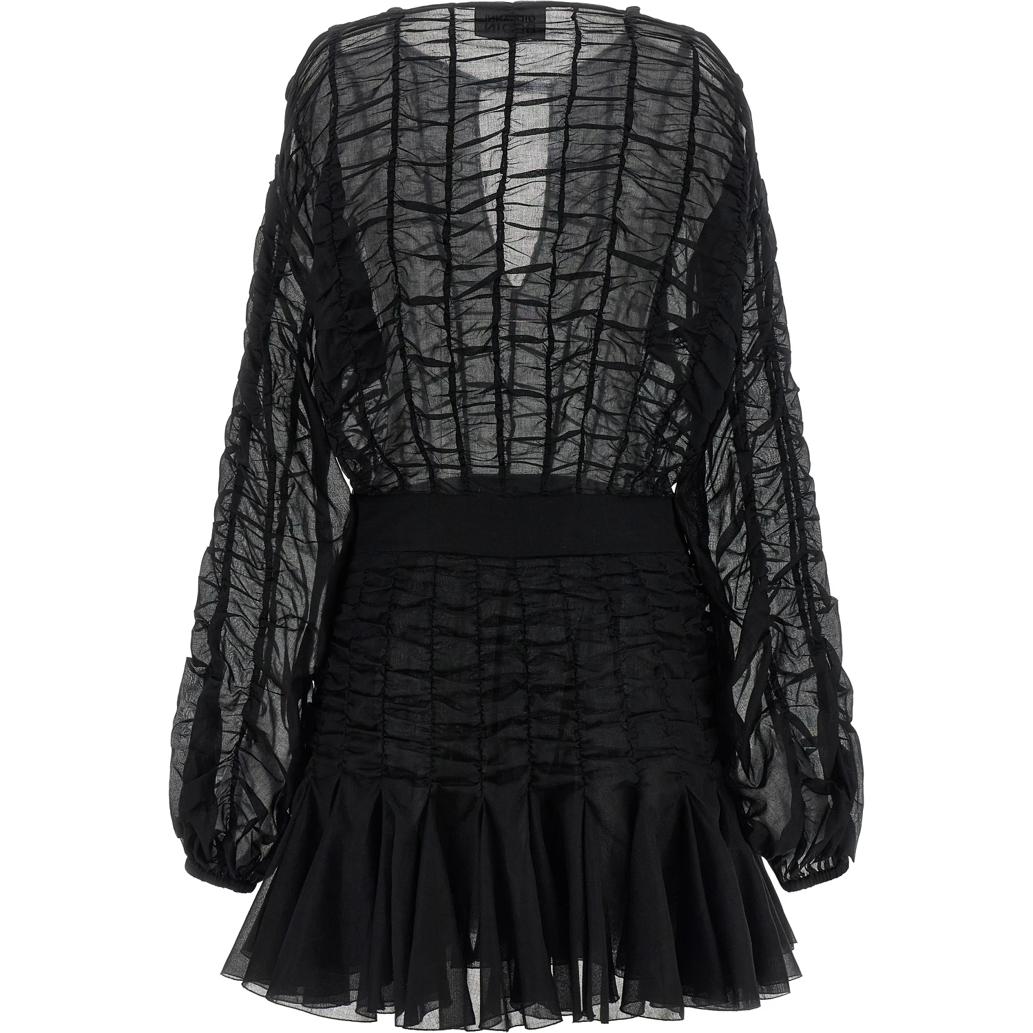 Black Cotton Short Dress
