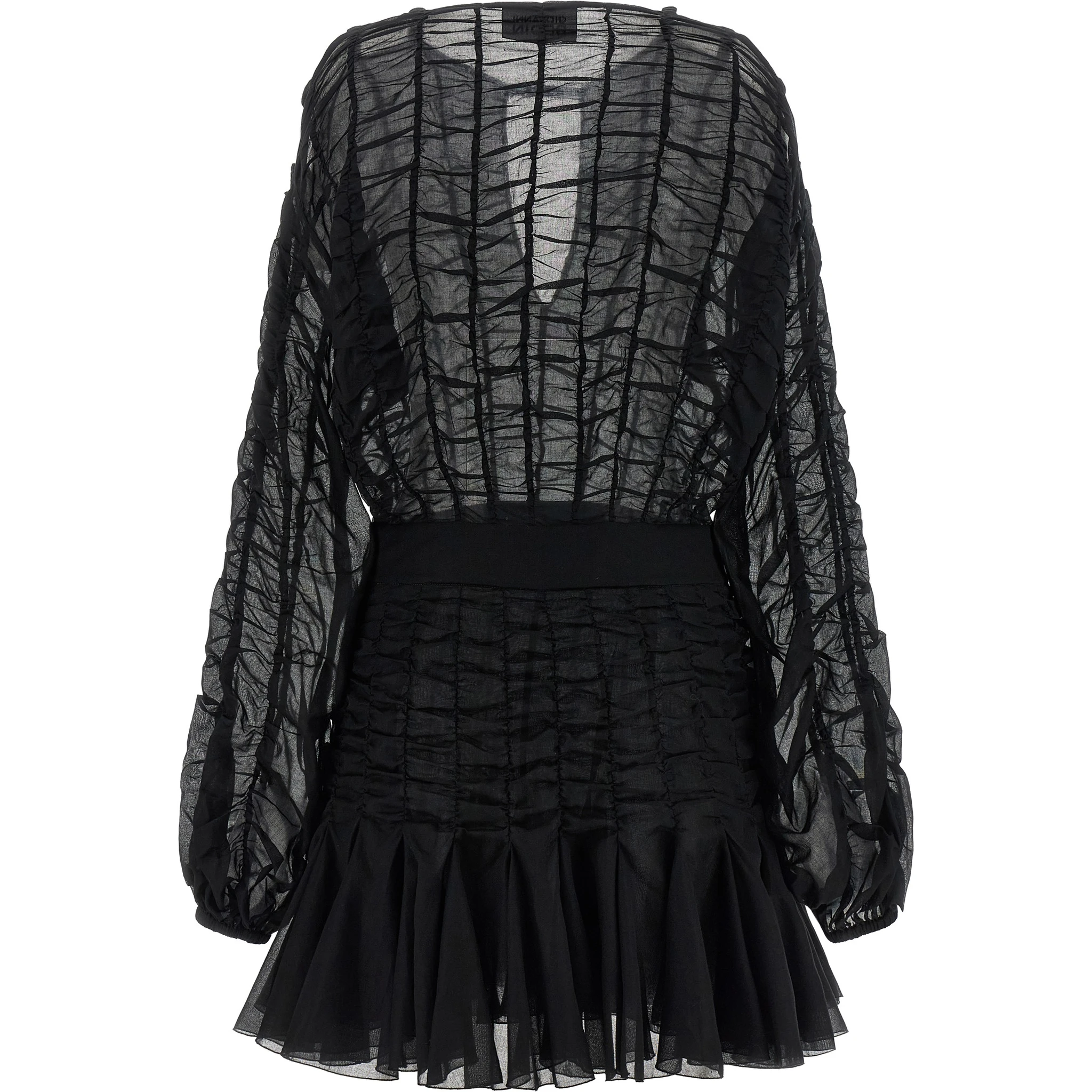 Black Cotton Short Dress