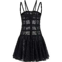 Black Polyamide Short Dress