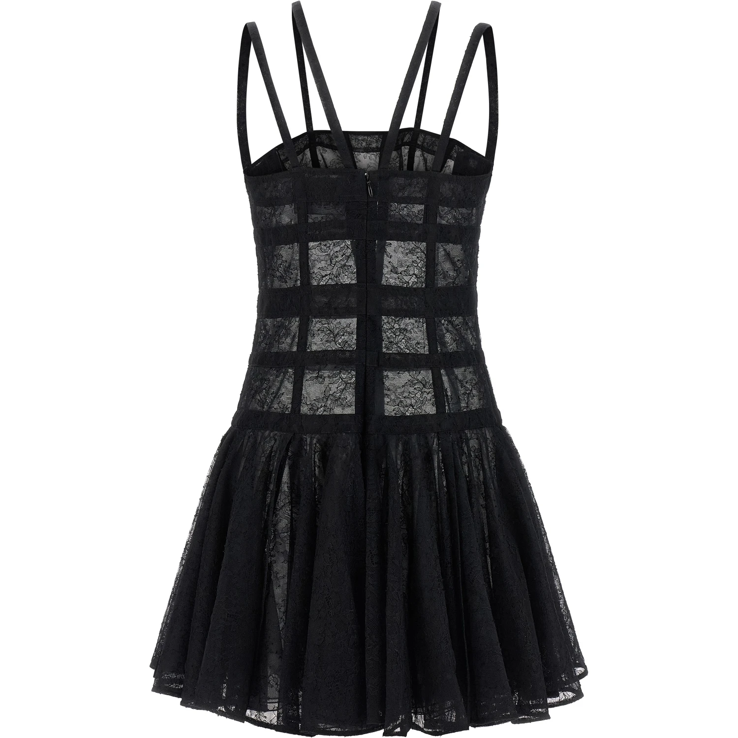 Black Polyamide Short Dress