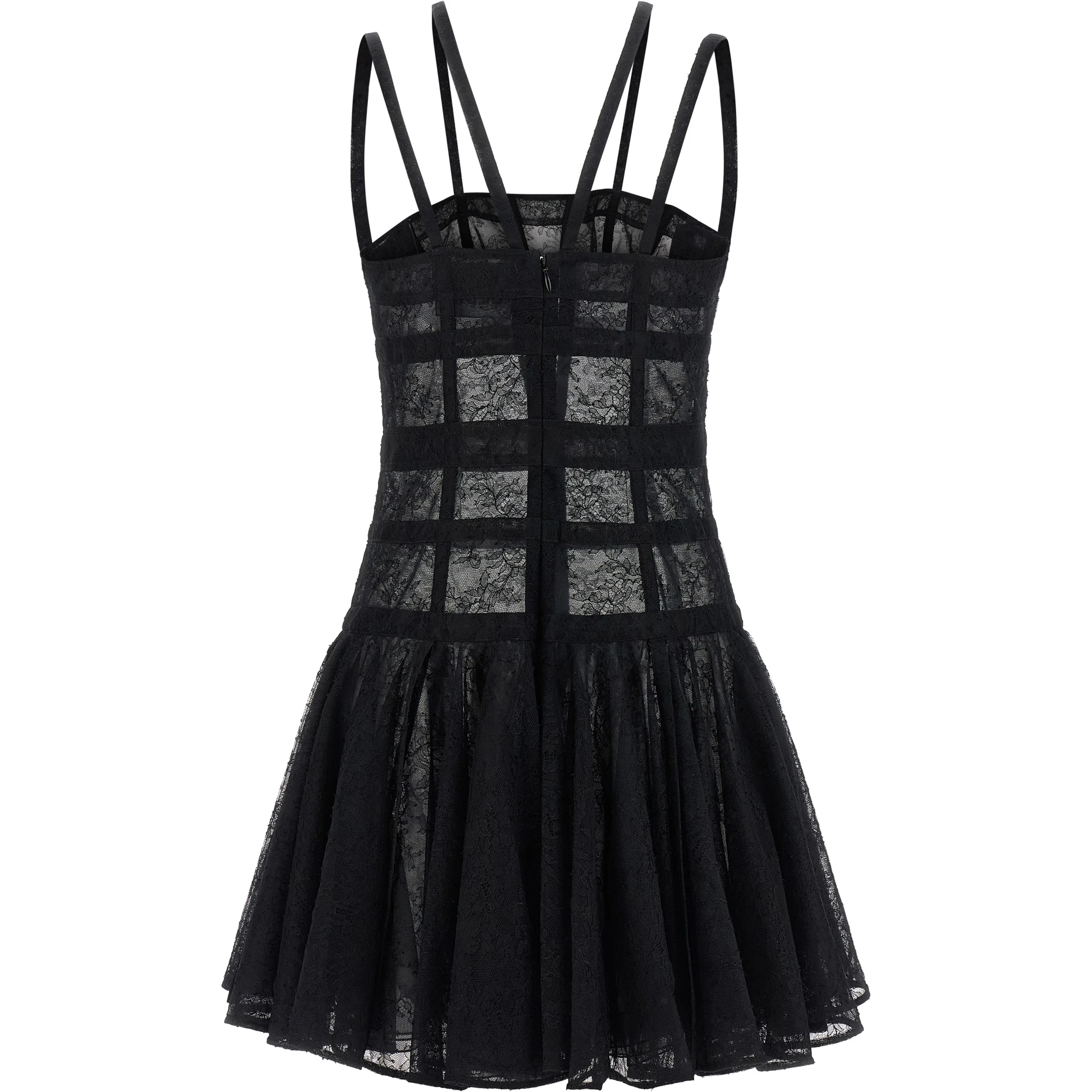 Black Polyamide Short Dress