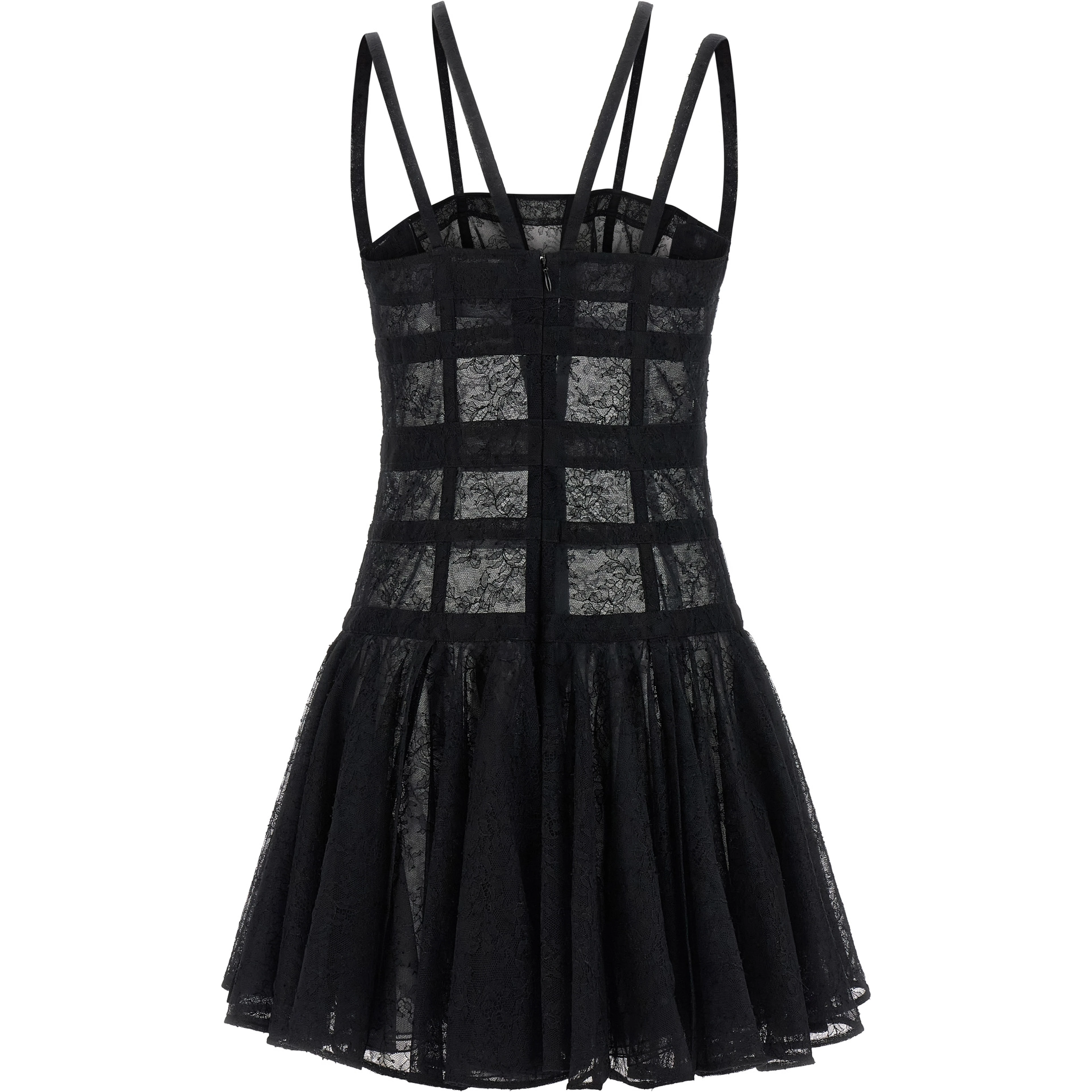 Black Polyamide Short Dress