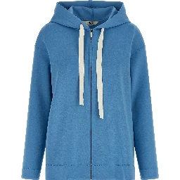 Blue Cotton Hoodie