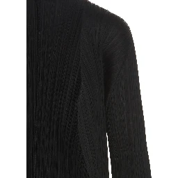 Black Polyester Cardigan