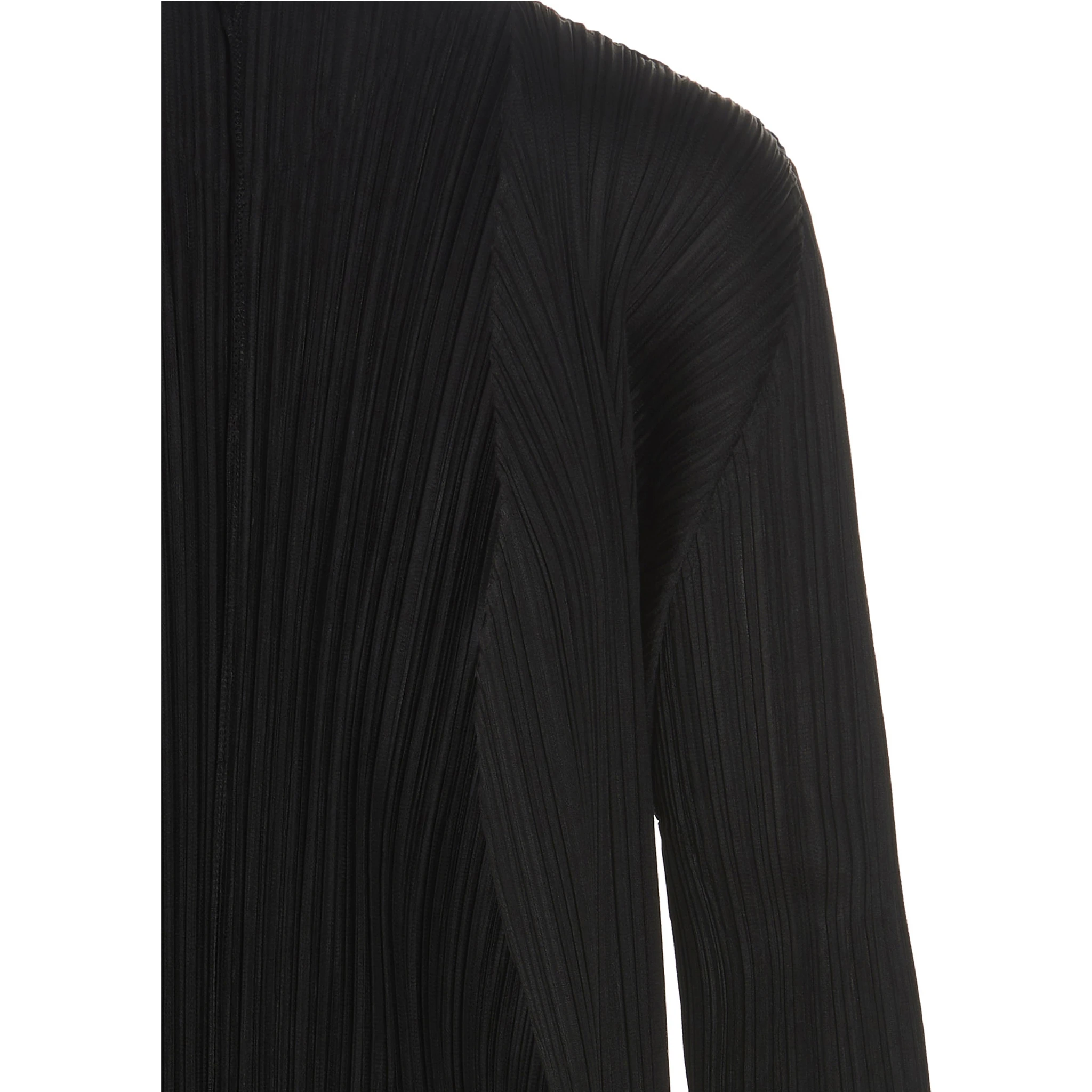 Black Polyester Cardigan