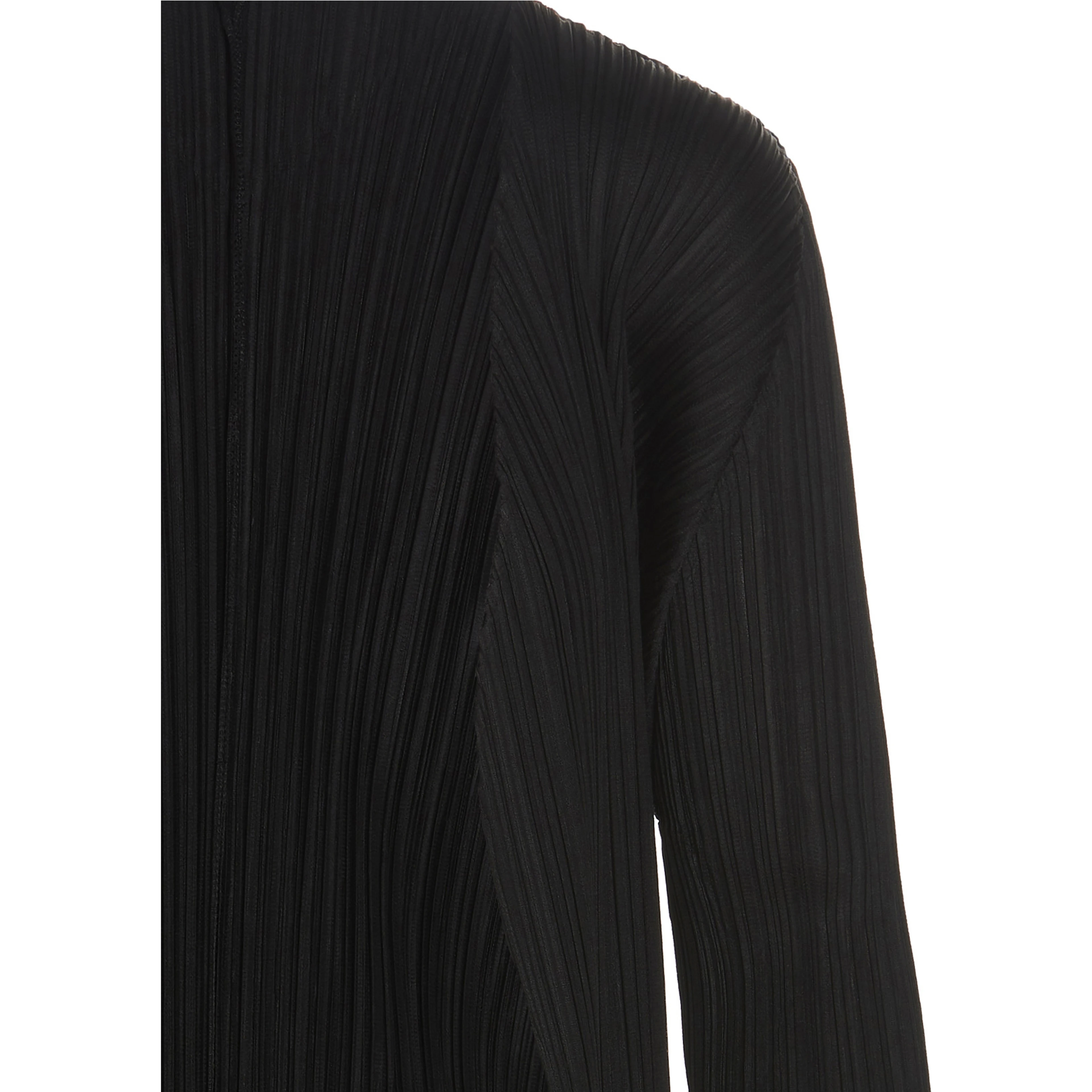 Black Polyester Cardigan
