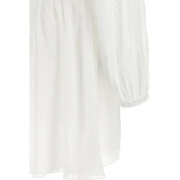 White Cotton Short Dress