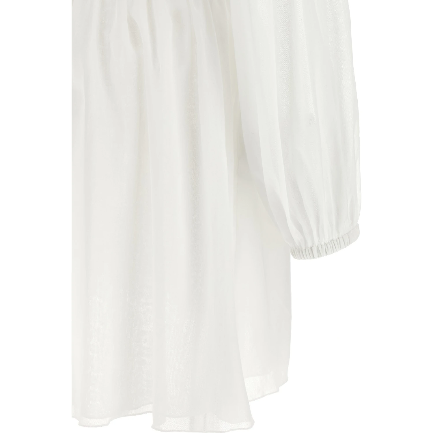 White Cotton Short Dress