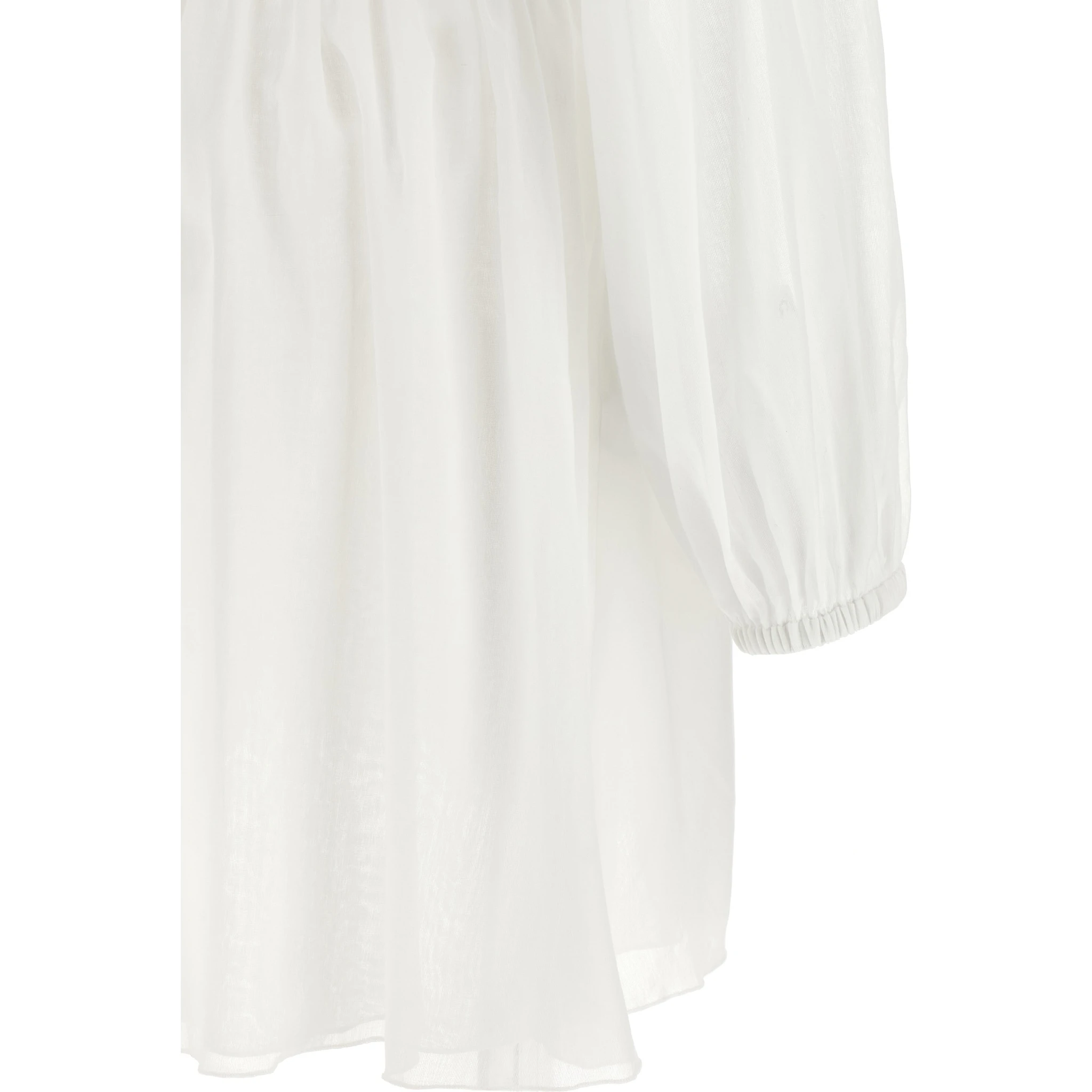 White Cotton Short Dress