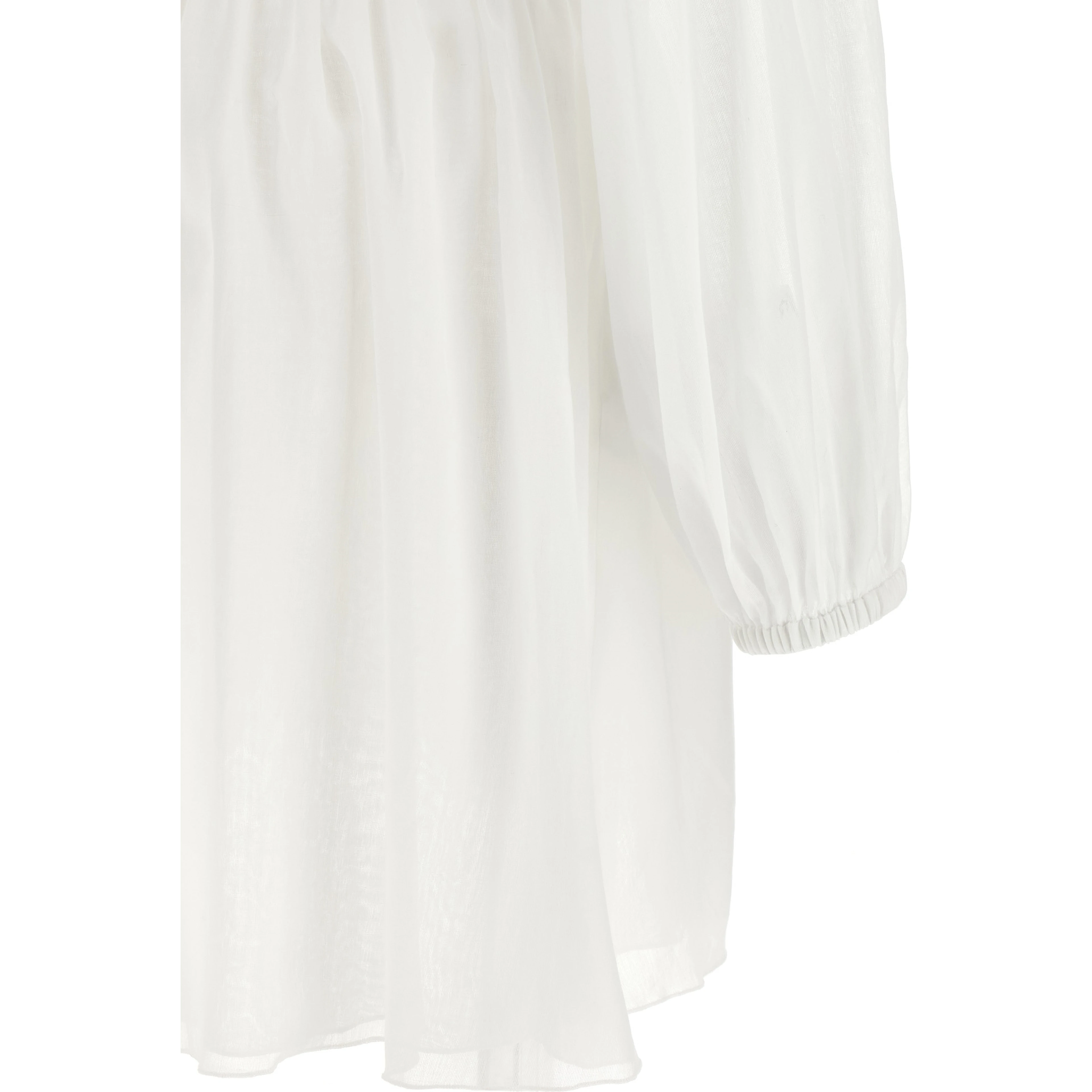White Cotton Short Dress