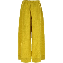 Bicolor Linen Casual Pants