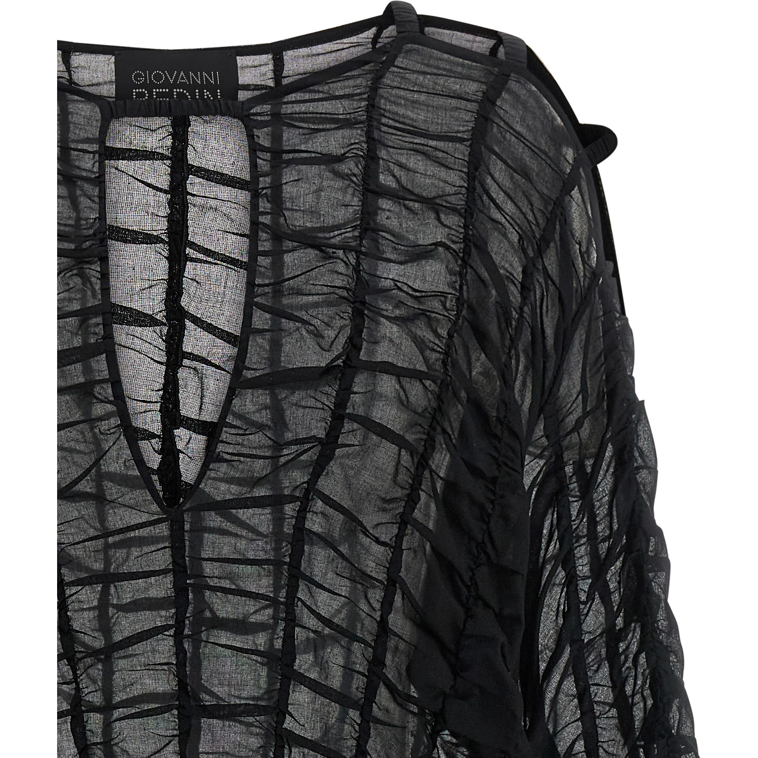 Black Cotton Short Dress