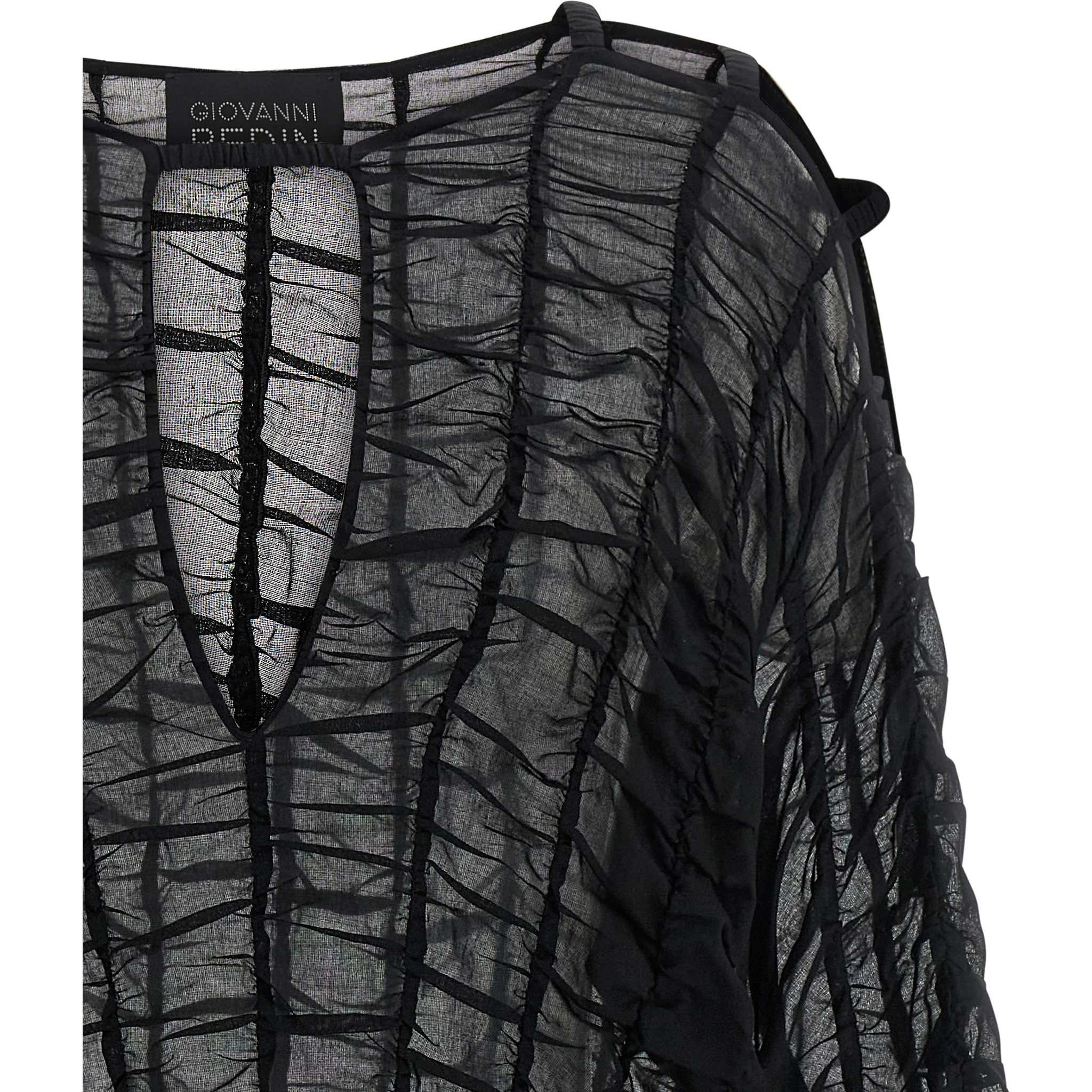Black Cotton Short Dress