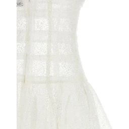 White Polyamide Short Dress
