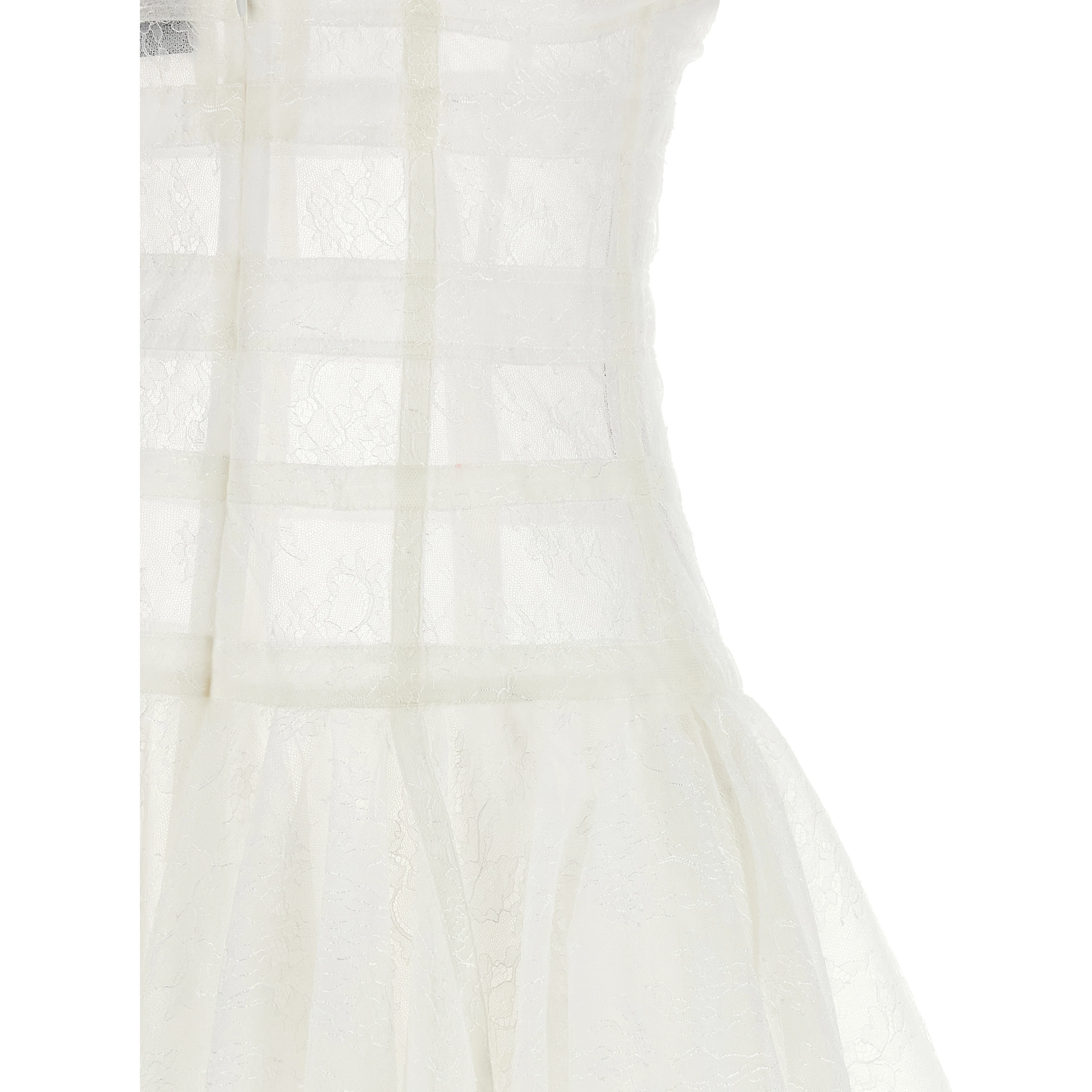 White Polyamide Short Dress