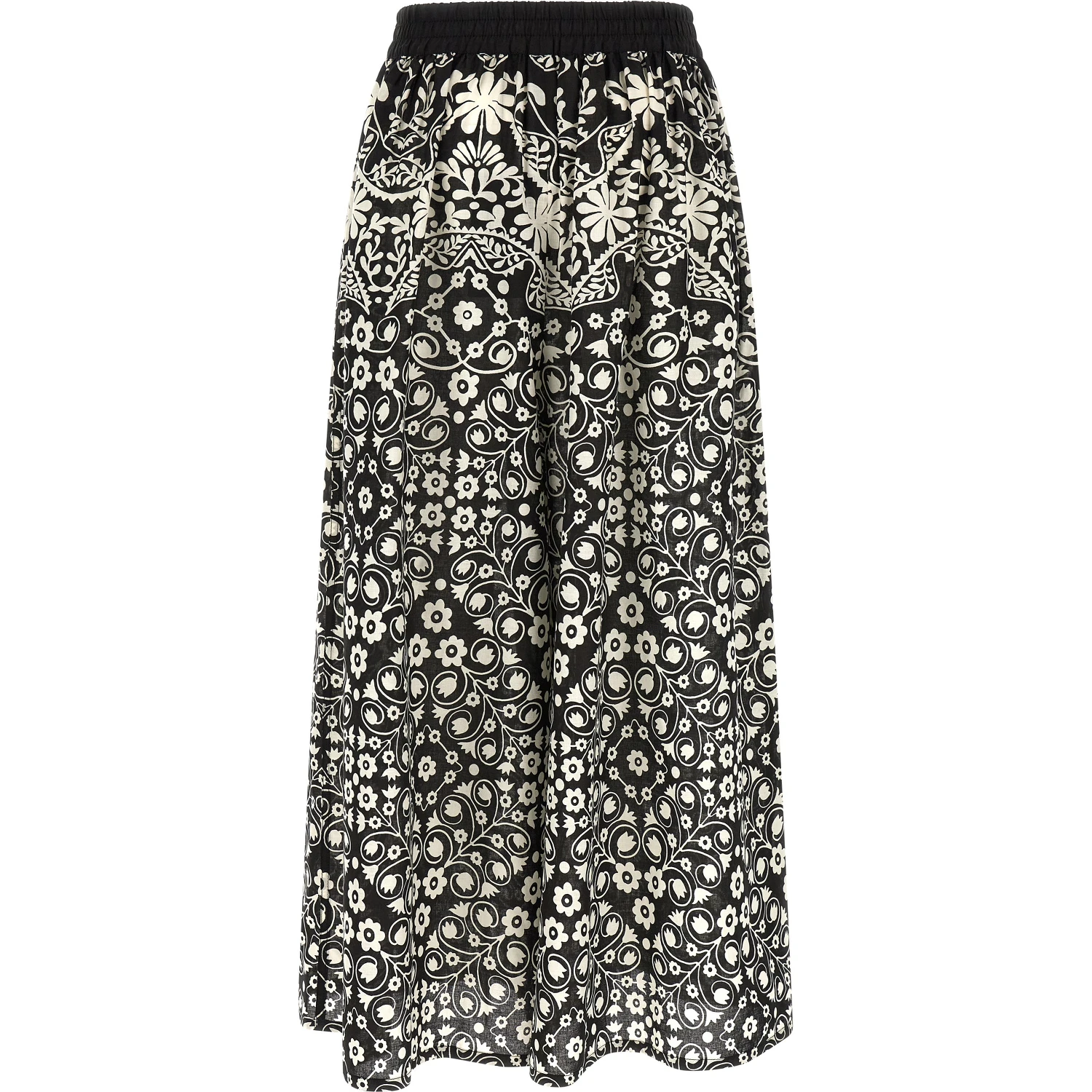 Bicolor Cotton Flared Pants