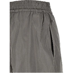 Gray Polyester Athletic Pants
