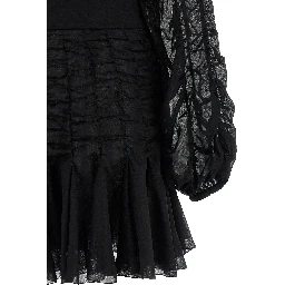 Black Cotton Short Dress