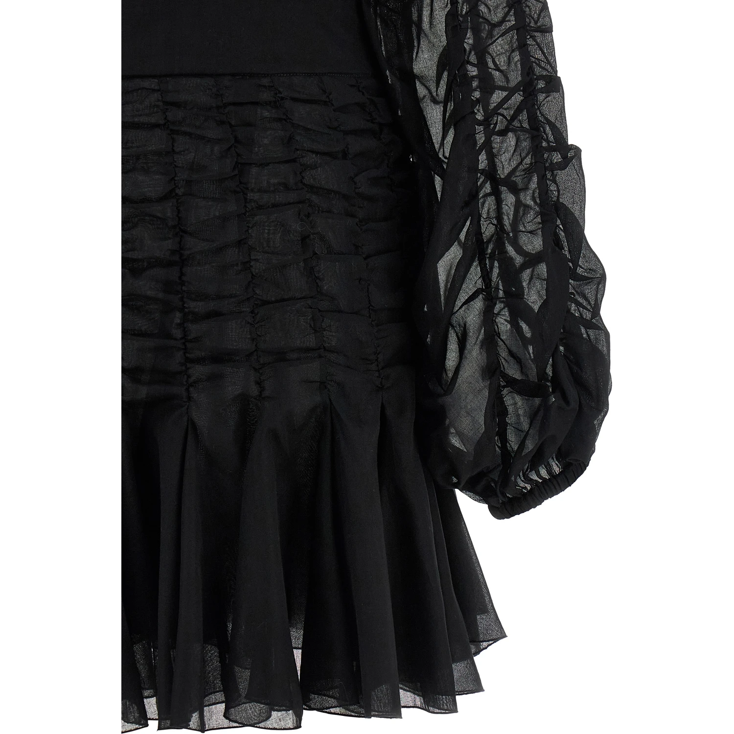 Black Cotton Short Dress